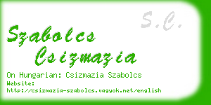 szabolcs csizmazia business card